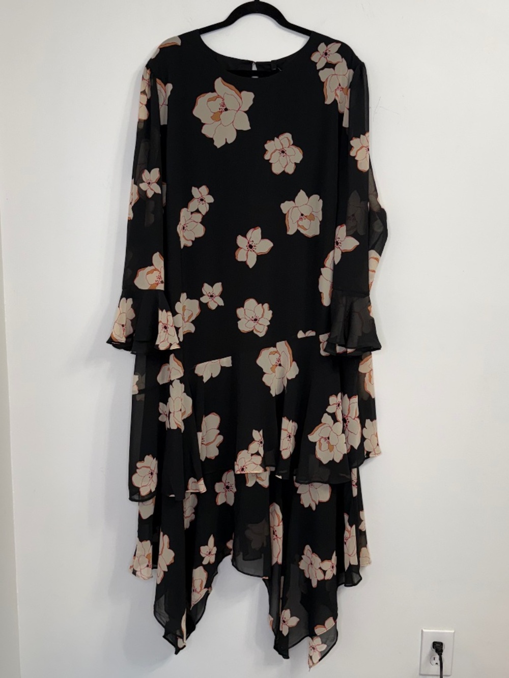Who What Wear Floral Chiffon Midi Dress – Size 4X